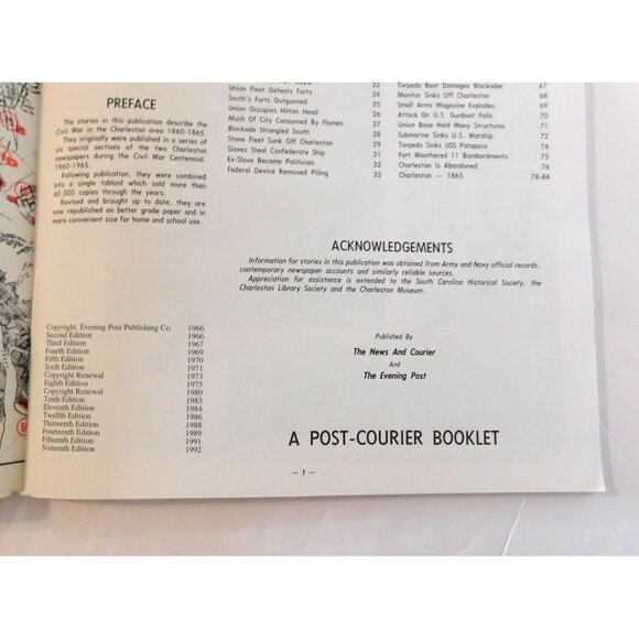 The Civil War At Charleston A Post-Courier Booklet Softcover 1992 - Picture 4 of 4